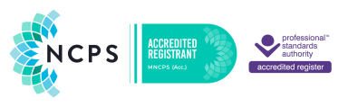 National Counselling and Psychotherapy Council accredited registrant logo